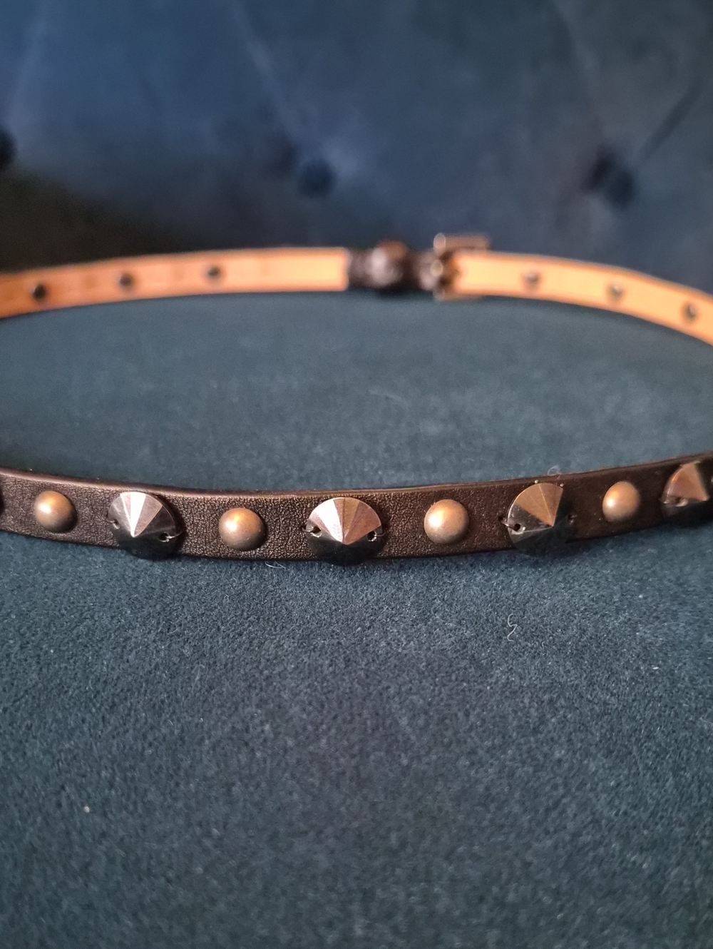 NWOT J. Crew Black Studded Leather Belt Sz Small